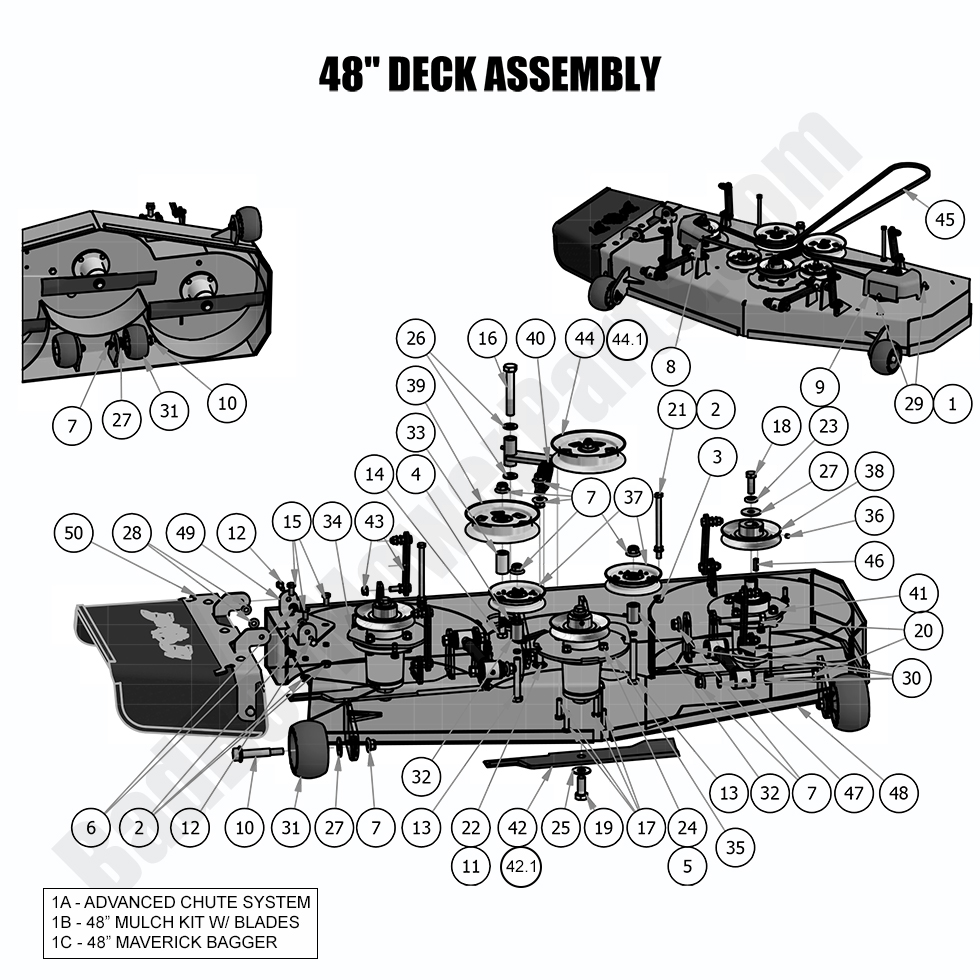 1739 - Bad Boy Mower Parts Lookup > 2018 > Maverick > 48\" Deck Assembly